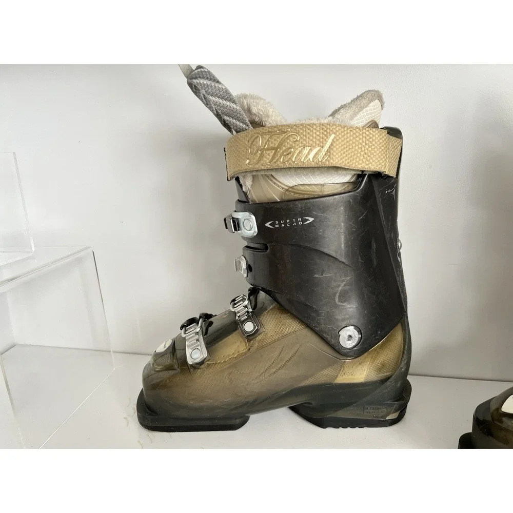 Head Womens Dream 10.5 Pearl‎ Ski Boots Sz 6-6 .5 Black Soft Walk + Grip System